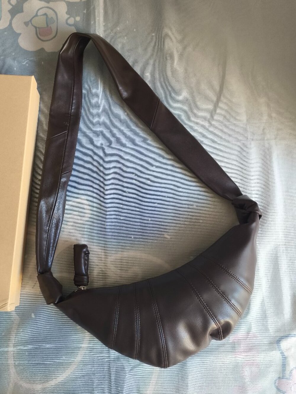 Lemaire Brown Leather Croissant Bag